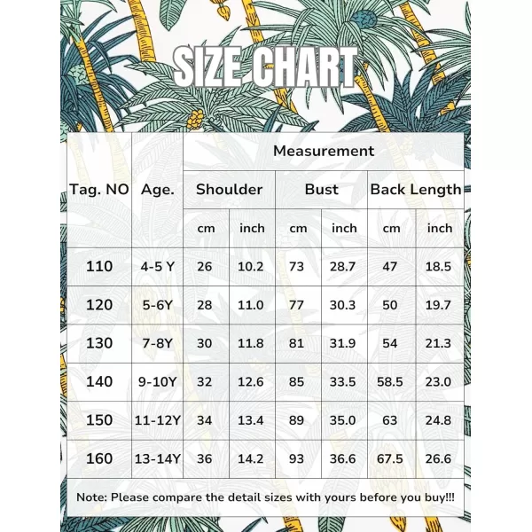 Arshiner Boy's Hawaiian Shirt Summer Tropical Button Down Shirt Short Sleeve Beach Shirt for Kids 100% Cotton Size 4-14 Years