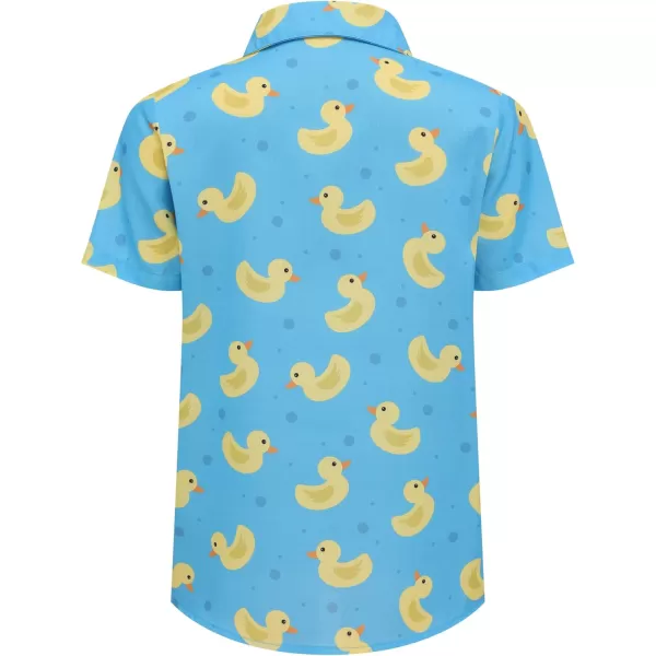 Arshiner Boy's Hawaiian Shirt Summer Tropical Button Down Shirt Short Sleeve Beach Shirt for Kids 100% Cotton Size 4-14 Years