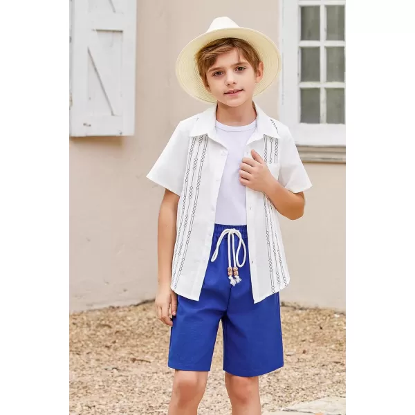 Arshiner Boys Linen Shorts Summer Beach Shorts Elastic Waist Drawstring Casual Shorts with Pockets Size 6-18
