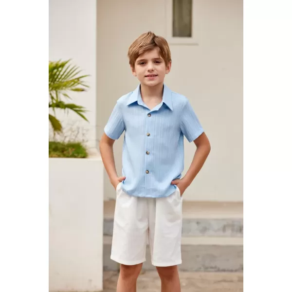 Arshiner Boys Linen Shorts Summer Beach Shorts Elastic Waist Drawstring Casual Shorts with Pockets Size 6-18