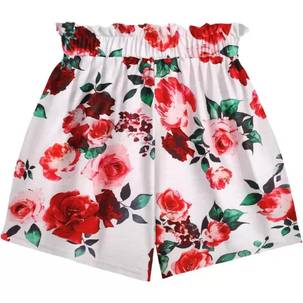 Arshiner Girl's 2 Piece Outfits Tie Knot Tank Top and Paperbag Waist Pocketed Summer Short Sets
