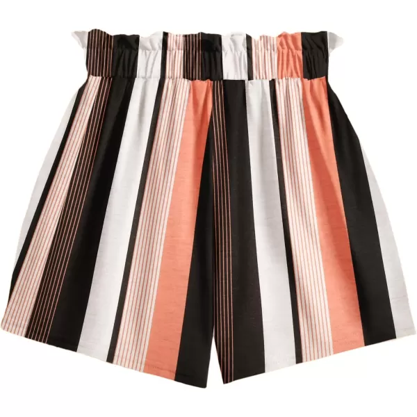 Arshiner Girl's 2 Piece Outfits Tie Knot Tank Top and Paperbag Waist Pocketed Summer Short Sets