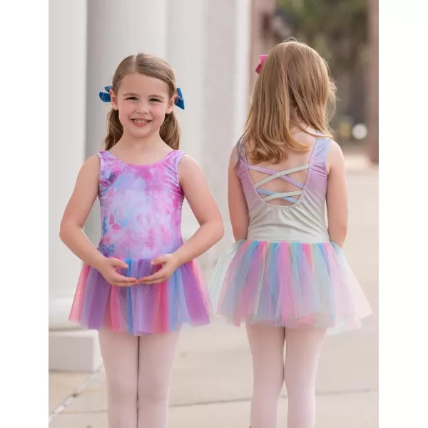 Arshiner Girls Dance Tutu Dress Sparkly Sequin Ballet Leotards Cross Back Ballerina Costumes for Toddler Party