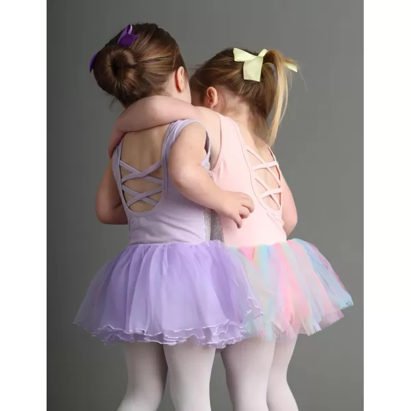 Arshiner Girls Dance Tutu Dress Sparkly Sequin Ballet Leotards Cross Back Ballerina Costumes for Toddler Party