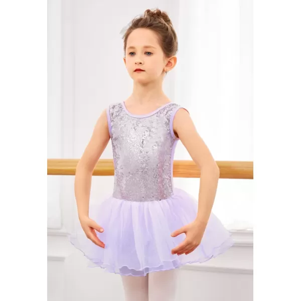 Arshiner Girls Dance Tutu Dress Sparkly Sequin Ballet Leotards Cross Back Ballerina Costumes for Toddler Party