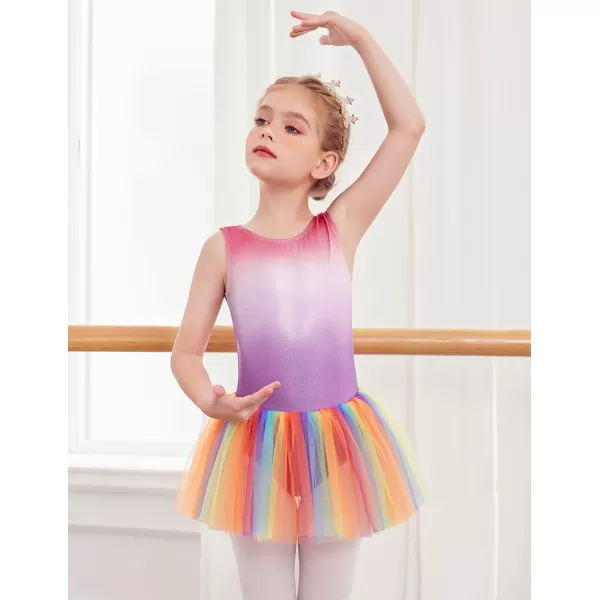 Arshiner Girls Dance Tutu Dress Sparkly Sequin Ballet Leotards Cross Back Ballerina Costumes for Toddler Party
