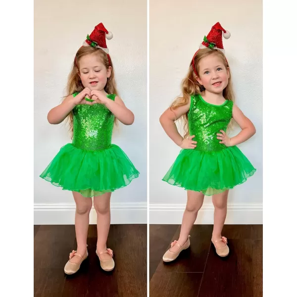 Arshiner Girls Dance Tutu Dress Sparkly Sequin Ballet Leotards Cross Back Ballerina Costumes for Toddler Party