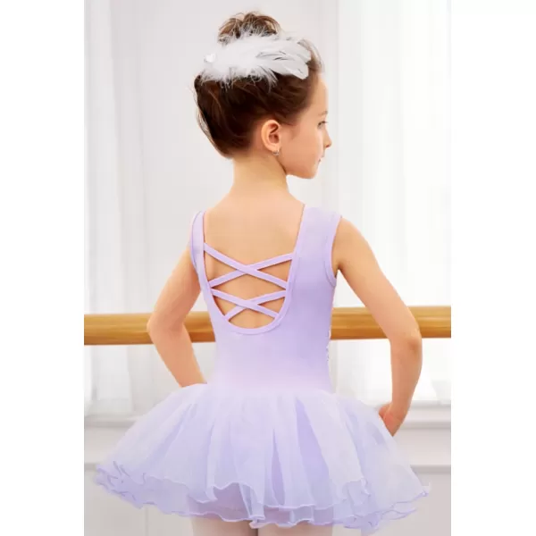 Arshiner Girls Dance Tutu Dress Sparkly Sequin Ballet Leotards Cross Back Ballerina Costumes for Toddler Party