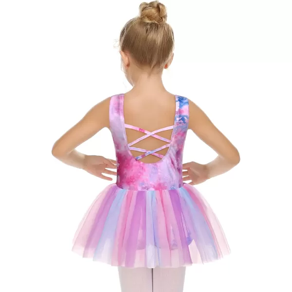 Arshiner Girls Dance Tutu Dress Sparkly Sequin Ballet Leotards Cross Back Ballerina Costumes for Toddler Party