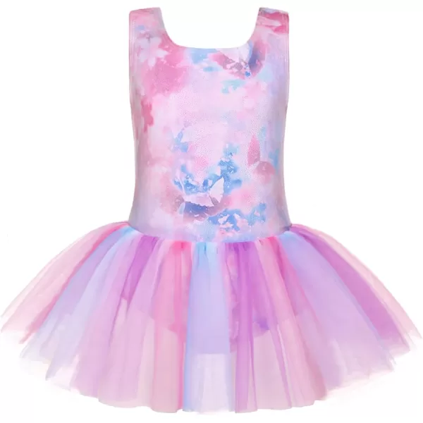 Arshiner Girls Dance Tutu Dress Sparkly Sequin Ballet Leotards Cross Back Ballerina Costumes for Toddler Party