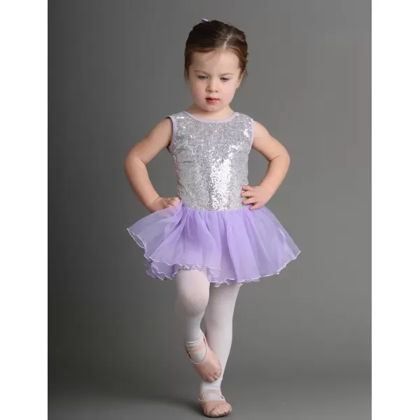 Arshiner Girls Dance Tutu Dress Sparkly Sequin Ballet Leotards Cross Back Ballerina Costumes for Toddler Party