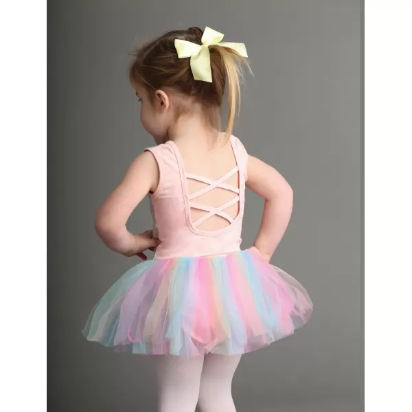 Arshiner Girls Dance Tutu Dress Sparkly Sequin Ballet Leotards Cross Back Ballerina Costumes for Toddler Party