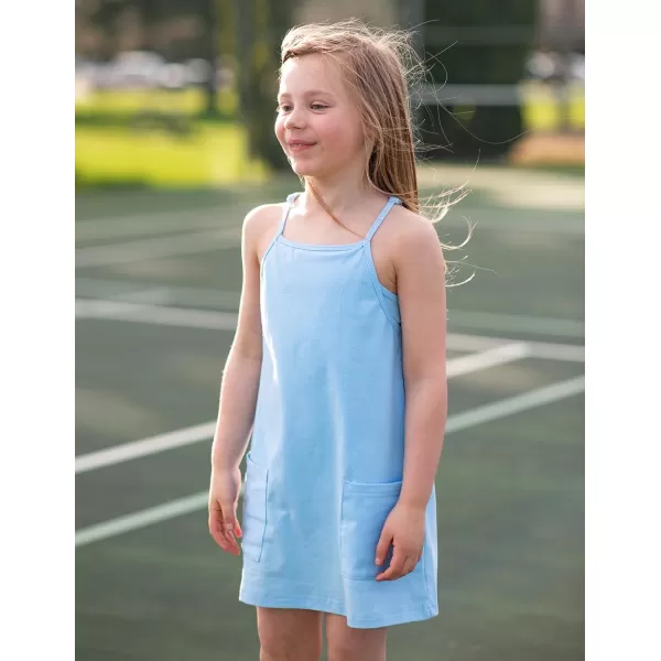 Arshiner Girls Dress with Shorts Casual Summer Spaghetti Straps One Piece Romper Dresses with Pockets for Kid 5-15 Y
