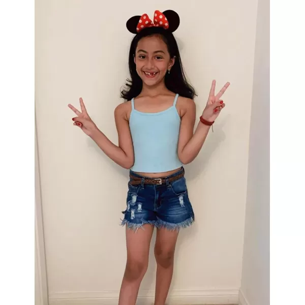 Arshiner Girl's Jean Shorts Ripped Frayed Raw Hem Denim Shorts