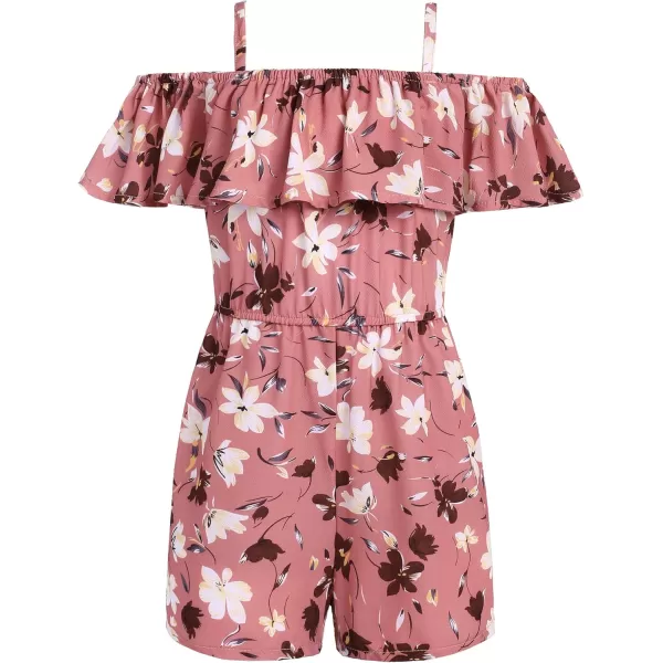 Arshiner Girls Kids Jumpsuit Off Shoulder Ruffle Romper Playsuit Summer Outfits Clothes Set