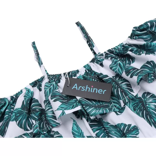 Arshiner Girls Kids Jumpsuit Off Shoulder Ruffle Romper Playsuit Summer Outfits Clothes Set