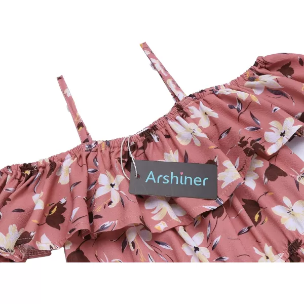 Arshiner Girls Kids Jumpsuit Off Shoulder Ruffle Romper Playsuit Summer Outfits Clothes Set