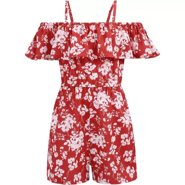 Arshiner Girls Kids Jumpsuit Off Shoulder Ruffle Romper Playsuit Summer Outfits Clothes Set