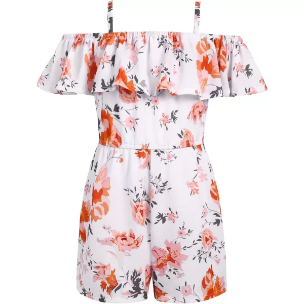 Arshiner Girls Kids Jumpsuit Off Shoulder Ruffle Romper Playsuit Summer Outfits Clothes Set