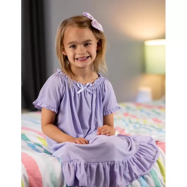 Arshiner Girls Nightgowns Sleepwear Short Sleeve Victorian Pajama Dress Soft Princess Sleepshirt for 3-12 Years Kids