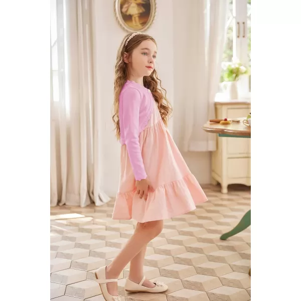 Arshiner Girls Open Front Bolero Shrug Kids Long Sleeve Cropped Elegant Cardigan Knit Sweater