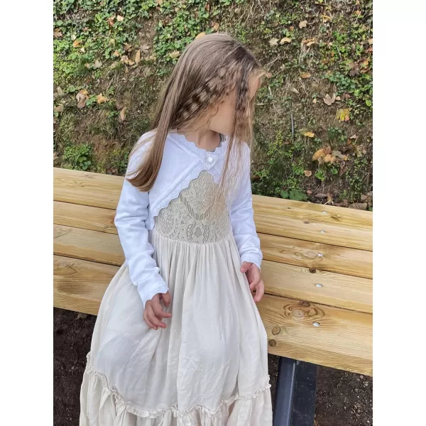 Arshiner Girls Open Front Bolero Shrug Kids Long Sleeve Cropped Elegant Cardigan Knit Sweater
