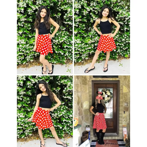 Arshiner Girls Pleated Skirt High Waisted Plaid A-line Skirts with Lining Shorts School Uniform