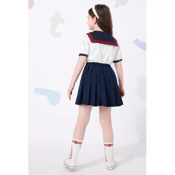 Arshiner Girls Pleated Skirt High Waisted Plaid A-line Skirts with Lining Shorts School Uniform