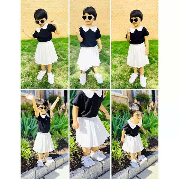 Arshiner Girls Pleated Skirt High Waisted Plaid A-line Skirts with Lining Shorts School Uniform
