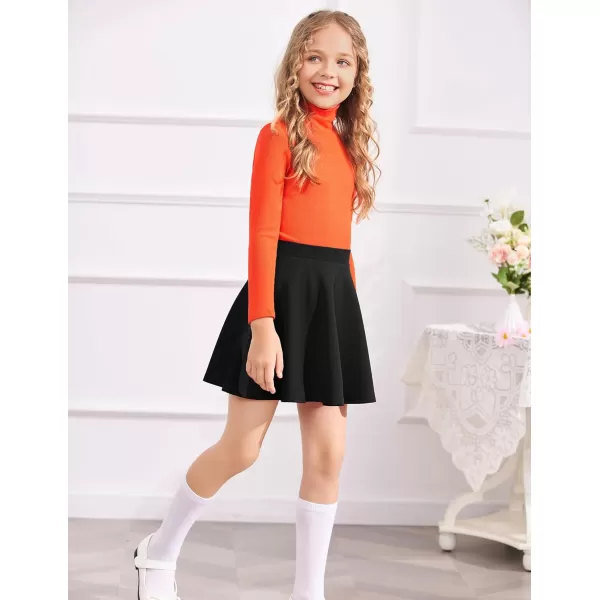 Arshiner Girls Pleated Skirt High Waisted Plaid A-line Skirts with Lining Shorts School Uniform