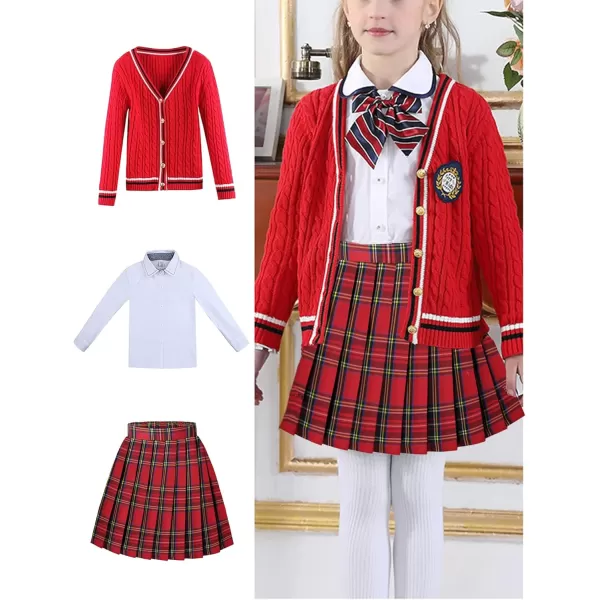 Arshiner Girls Pleated Skirt High Waisted Plaid A-line Skirts with Lining Shorts School Uniform