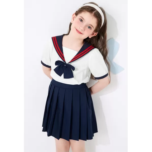 Arshiner Girls Pleated Skirt High Waisted Plaid A-line Skirts with Lining Shorts School Uniform
