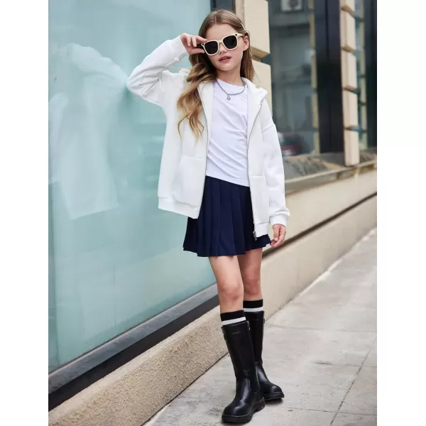 Arshiner Girls Pleated Skirt High Waisted Plaid A-line Skirts with Lining Shorts School Uniform