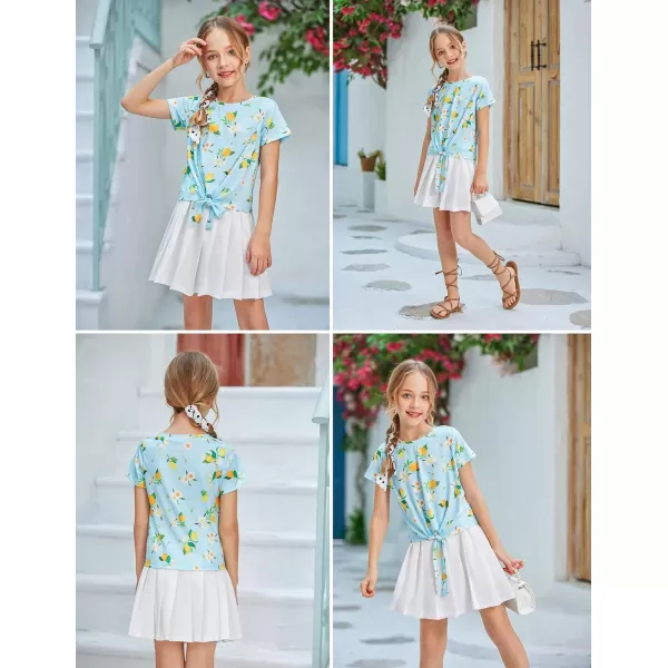 Arshiner Girls Pleated Skirt High Waisted Plaid A-line Skirts with Lining Shorts School Uniform