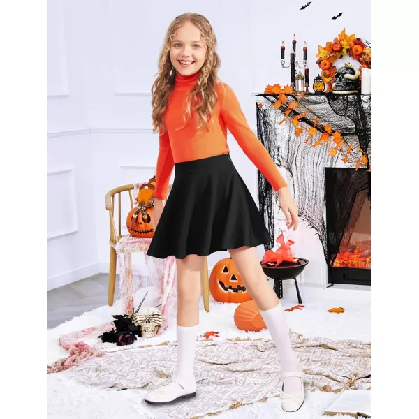 Arshiner Girls Pleated Skirt High Waisted Plaid A-line Skirts with Lining Shorts School Uniform