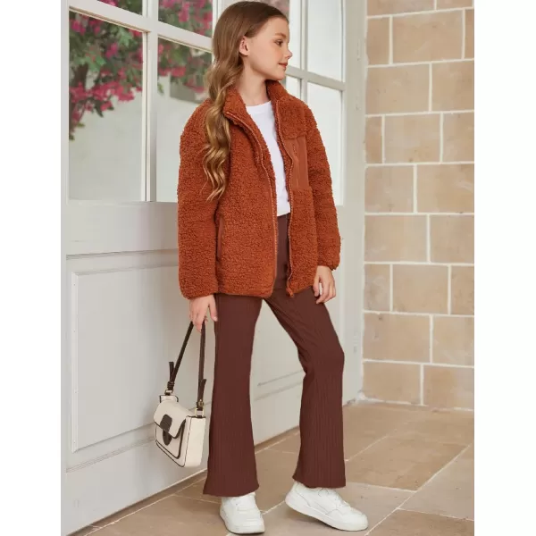 Arshiner Girls Print Flare Leggings Kids Elastic High Waisted Bell Bottoms Yoga Pants with Pockets