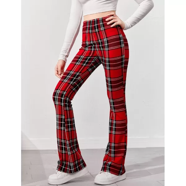 Arshiner Girls Print Flare Leggings Kids Elastic High Waisted Bell Bottoms Yoga Pants with Pockets