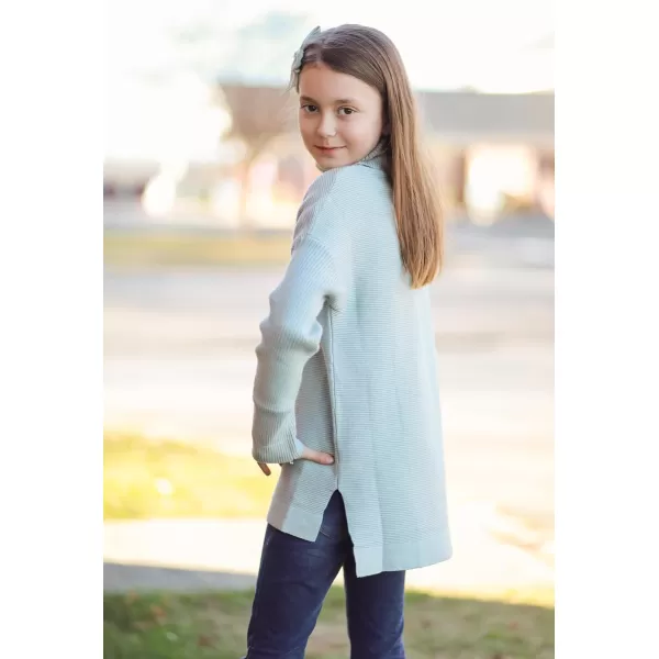 Arshiner Girls Sweaters Turtleneck Kids Tunic Long Sleeve Knit Chunky Pullover Jumper Tops