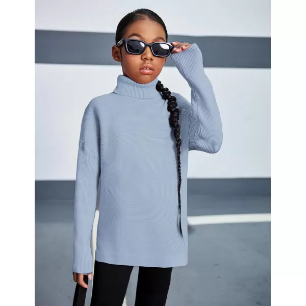 Arshiner Girls Sweaters Turtleneck Kids Tunic Long Sleeve Knit Chunky Pullover Jumper Tops