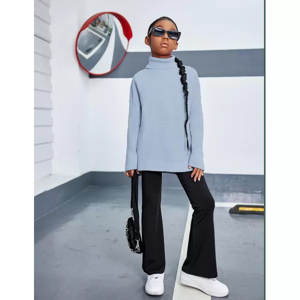 Arshiner Girls Sweaters Turtleneck Kids Tunic Long Sleeve Knit Chunky Pullover Jumper Tops