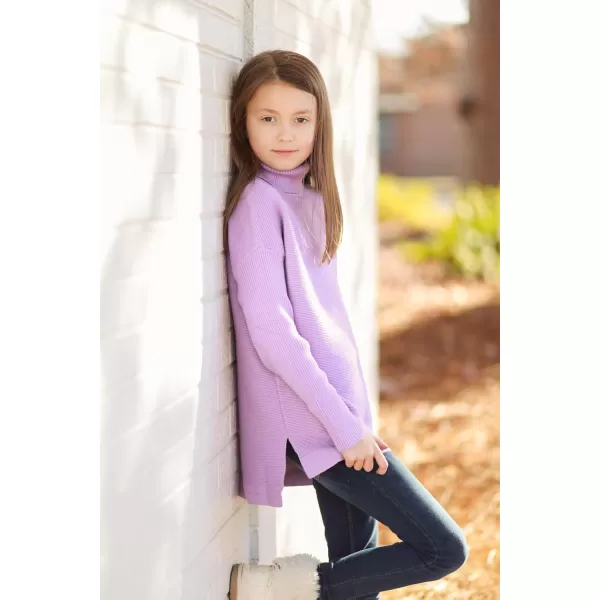 Arshiner Girls Sweaters Turtleneck Kids Tunic Long Sleeve Knit Chunky Pullover Jumper Tops