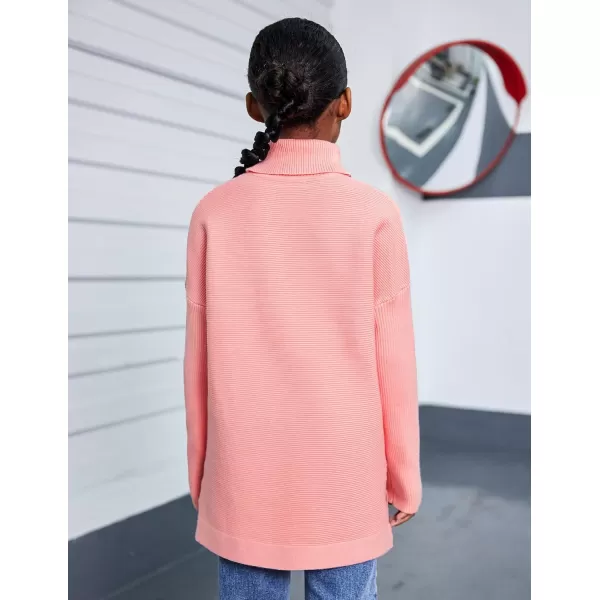 Arshiner Girls Sweaters Turtleneck Kids Tunic Long Sleeve Knit Chunky Pullover Jumper Tops
