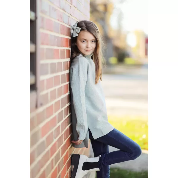 Arshiner Girls Sweaters Turtleneck Kids Tunic Long Sleeve Knit Chunky Pullover Jumper Tops