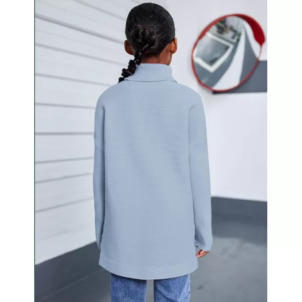 Arshiner Girls Sweaters Turtleneck Kids Tunic Long Sleeve Knit Chunky Pullover Jumper Tops