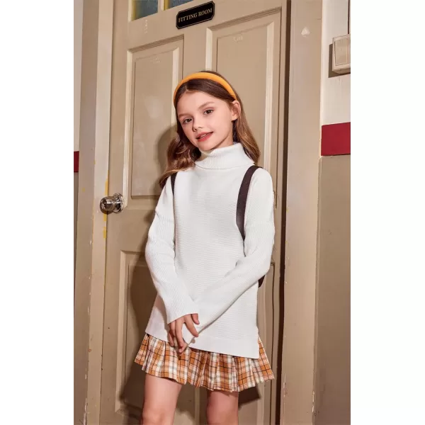 Arshiner Girls Sweaters Turtleneck Kids Tunic Long Sleeve Knit Chunky Pullover Jumper Tops