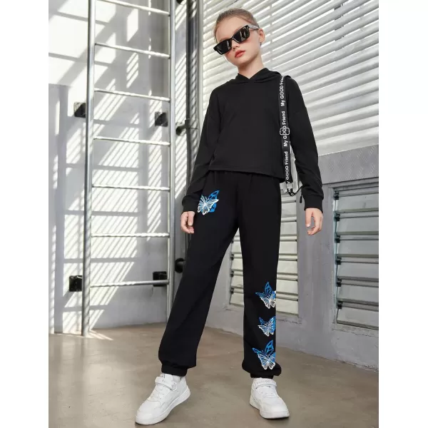 Arshiner Kids Girls Tie Dye Joggers Comfort Loose Sweatpants High Waist Trouser