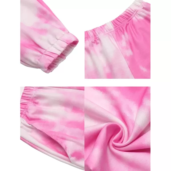 Arshiner Kids Girls Tie Dye Joggers Comfort Loose Sweatpants High Waist Trouser
