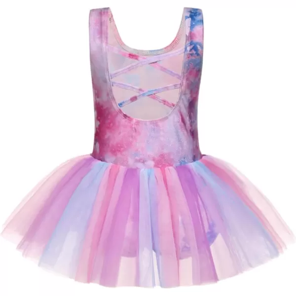 Arshiner Girls Dance Tutu Dress Sparkly Sequin Ballet Leotards Cross Back Ballerina Costumes for Toddler Party