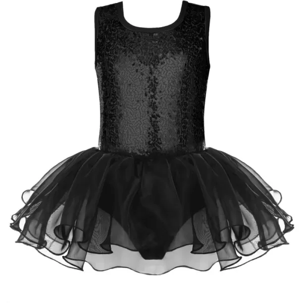 Arshiner Girls Dance Tutu Dress Sparkly Sequin Ballet Leotards Cross Back Ballerina Costumes for Toddler Party