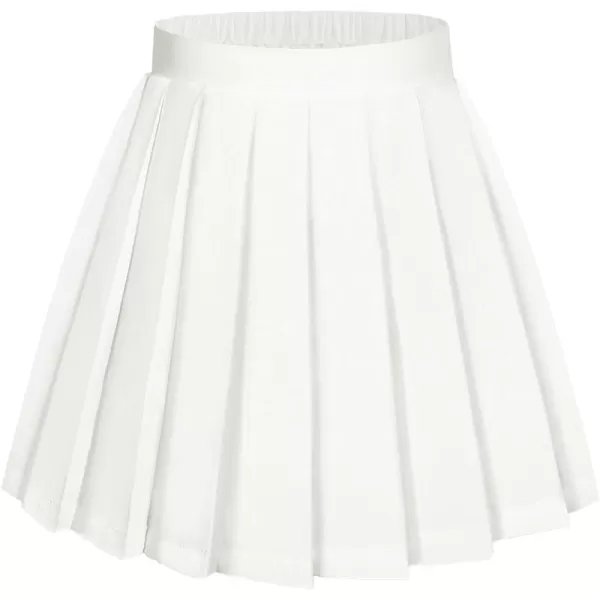 Arshiner Girls Pleated Skirt High Waisted Plaid A-line Skirts with Lining Shorts School Uniform